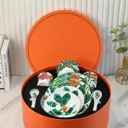 Zestawy designerskich zastawy stołowej europejski zestaw łyżki talerzy kości China Strewa dla dwóch osób 10-częściowe zestawy luksusowe pudełko na prezenty domowe