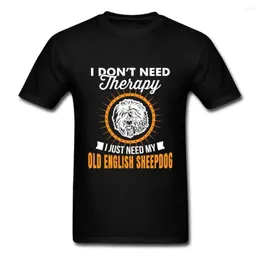 Herren-T-Shirts Old English Sheepdog Dog Kurzarm-Hemd für Erwachsene Einzigartiges Camisa aus Baumwolle mit Rundhalsausschnitt für das Team