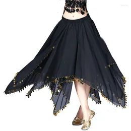 Stage Wear High Quality Belly Dance Skirt India Skirts Chiffon Sequin Edge