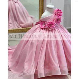 Girl Dresses Pink Flower Girls Girl Dressing Dress Abito da matrimonio Abito da ballo da ballo Custom Made