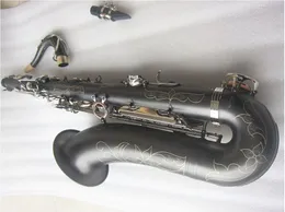Nowy saksofon tenorowy wysokiej jakości 54 model matowy czarny srebrny instrument muzyczny profesjonalna gra na saksofonie z etui