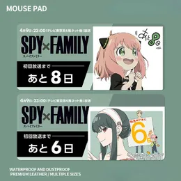 Mouse almofadas de mouse Pulseira Prave de espião x Família Anime Custom Pad Mouse Pad Kawaii Pad Suportes Diy Gaming Acessórios Anime Large J230422