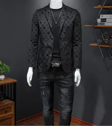 Garnitury męskie Blazers męska kurtka projektant jesień nowy garnitur męski wersja koreańska Slim Fit haftowany garnitur męski europejska stacja młodzieżowy płaszcz