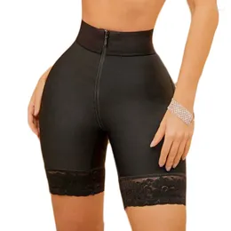 Women's Shapers Double Compression BuLifter Zipper Shorts High Waisted BuPads Seamless Hip Enhancer