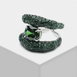 Klusterringar amorita boutique luxy smycken tillbehör ögon form fest cocktial ring för lady girl gåva