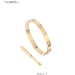 Luxo famosa marca jóias amor pulseira com chave de fenda parafuso 316l aço inoxidável 18k banhado a ouro amantes pulseira 1y4qv sorte tvyj