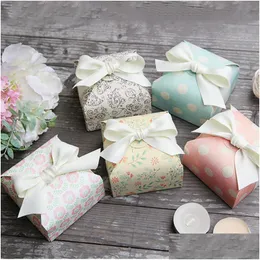 Gift Wrap Favor Candy Box Bag New Craft Paper Shape Boxes Pie Party Bags Eco Friendly Kraft Ct0113 Drop Delivery Home Garden Dhegm