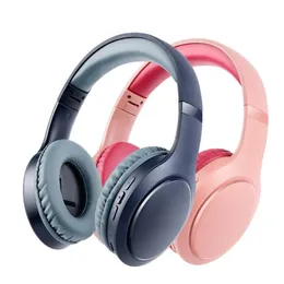JH-919 trådlöst Bluetooth-hörlurar rosa blå vikbara stereo hörlurar super basbrus som avbryter mikrofon för bärbar dator-TV
