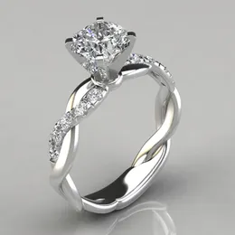 Cluster-Ringe, trendige Kristall-Verlobungskrallen-Design-Ringe für Frauen, AAA-weißer Zirkon, kubisch, elegante Ringe, weibliche Hochzeit, Schmuck, Geschenke, 230424