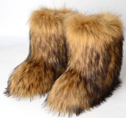 2023 Toppdesigner Snöstövlar Kvinnors vintervärmtjocklek Anti Slip Shibuya Fur Boots Middle Sleeve Personlig och modern snöstövlar