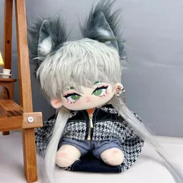 Lalki 20 cm bawełniane lalka fajna twarz kreskówka anime gra Kawaii Plush Toys Nagie fani Kolekcja prezentów urodzinowych dla dziewczyn 231124