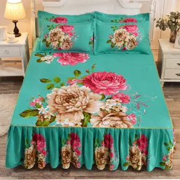 Sängkjol tryckt säng kjol icke-halktäcke säng madrass täcker lakan hem sängkläder inte inklusive örngott sängäcke f0030 230424