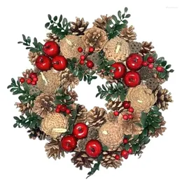 Flores decorativas guirlanda de natal decoração para casa para festa de casamento sala de estar mesa de jantar armário exibições de férias