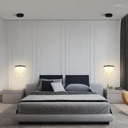 Lampade a sospensione Moderne in PVC trasparente per camera da letto Lampada da comodino AC 220V LED Design minimalista Decorazioni per la casa Luci a sospensione