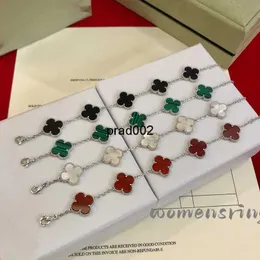 Braccialetti T GG Braccialetti con ciondoli firmati trifoglio di moda V per donna oro 18 carati bianco rosso blu madreperla collegamento 4 foglie 5 fiori amore tutore