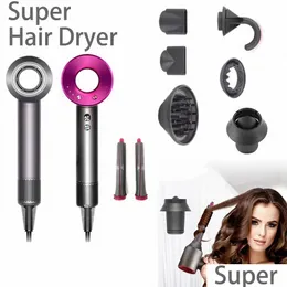 Hair Dryers N Negative Ionic Professional Salon Blow Powerf Travel Homeuse Cold Wind Hairdryer Temperature Care Blowdryer Drop Deliv Dhpqi