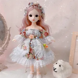 Puppen 16 30 cm 12 Zoll süße Feenprinzessin BJD Puppe 23 bewegliche Gelenke große Augen weiches Haar Modell Actionfigur Geschenkspielzeug für Mädchen 231124