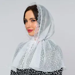 Этническая одежда, кружевная вуаль, головной платок, эластичный женский тюрбан, хиджаб, женский носовой платок с вышивкой, цветочный платок от выпадения волос, повязка на голову, BJ