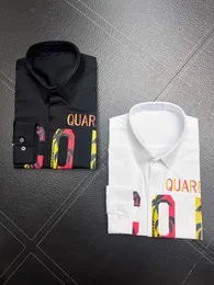 Рубашки DSQ PHANTOM TURTLE SHIRTS Мужские дизайнерские рубашки Брендовая одежда Мужская классическая рубашка с длинным рукавом в стиле хип-хоп Высококачественный хлопок 841781