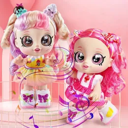 Куклы Mini Baby Play Doll Music Sing Электронные длинные волосы Симпатичное платье принцессы Ролевой дом Модные игрушки Подарок для девочек 231124