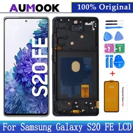 Oryginalny wyświetlacz AMOLED dla Samsung Galaxy S20FE 4G 5G LCD Wyświetlacz ekranu dotykowego dla Samsung S20 Fe SM-G780F/DSM SM-G781B/DS SM-G781U Części zamienne