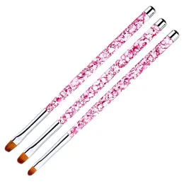 Nail Brushes 3pcsset Nail Painting Pen Set Nail Art UV Gel Extension Builder Petal Flower Drawing Brush Manicure Tools 231123