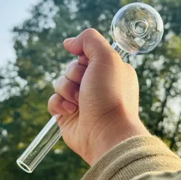 Cachimbos de água 8 polegadas grande tubo de queimador de óleo de vidro pirex tubos de qualidade de cor clara tubos transparentes grandes tubos pontas de unhas