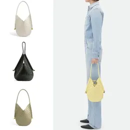 Designer Schultermond 10A Top -Qualität Unterarm Intreccio Lambskin Hobo kleiner Drop -Axillary -Beutel