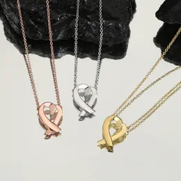 fine chain gold love initial necklaces for women teen girls trendy diamond set designer hard jewerly necklace couple fashion Wedding Party Jewelry bride female gift