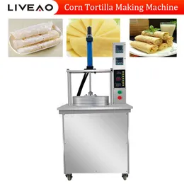 Automatic Pneumatic Tortilla Pizza-Former Pancake Bread Pizza Crust Base Dough Pita Press Presser Form Naan Make Machine