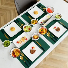 Plates Nordic Western Tableware Full Set Of Household Ceramic Steak Knife And Fork Dinner Bowl High-end Plate Decoration