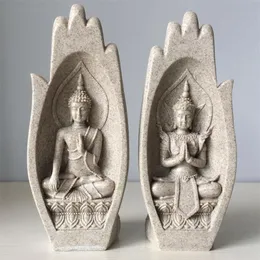 2st Hands Sculptures Buddha Statue Monk figur Tathagata India Yoga Home Decoration Accessories Ornament Drop T200703214S