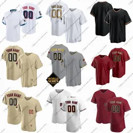 Nowe niestandardowe 20 Luis Gonzalez Baseball Jerseys Randy Johnson Nick Ahmed Madison Bumgarner Evan Longoria Corbin Carroll Black Gold Miguel Castro Andrew Chafin