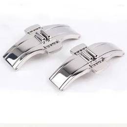 Cinturini per orologi Ay Cinturino in metallo 316L di alta qualità Fibbia cinturino per cinturino da 6 mm Chiusura in acciaio inossidabile argento Accessori per bottoni a farfalla