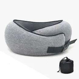 Kuddminnesskum Nackkudde Cervical Vertebra Travel Portable Noon Break Aircraft U Typ av kudde Sleep Camping Pillow Carry Bag 231124