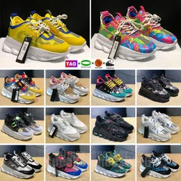 Designer Luxury Casual Shoes Top Quality Chain Reaction Wild Jewels Chain Link Trainer Running Shoes Sneakers 2024