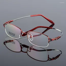 Sunglasses Frames Classic Oval Shape Memory Titanium Metal Flexible Temple Men Women Eyeglasses Optical Frame Eyewear Rx Glasses