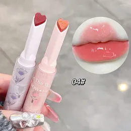 Lip Gloss Florette Luz de água clara espelho espelho de vidro rosa tonalidade de coração Hidratante Lápis hidratante Lápis Coreia Cosméticos