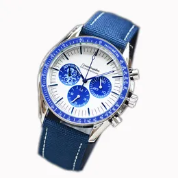 OMEG Relógios de pulso para homens 2024 Novos relógios masculinos All Dial Work Quartz Assista de alta qualidade Brand Luxury Chronograph Clock Watch Leather Watch Band Men Fashion O012