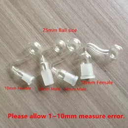 10pcs 10mm 14mm 18mm erkek kadın berrak kalın pyrex cam yağ brülör su boruları petrol kuleleri için cam bonglar sigara içmek için kalın büyük kaseler