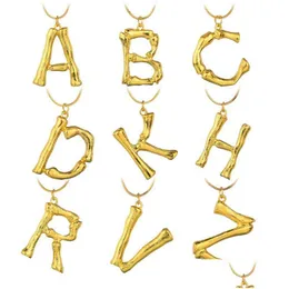 Ожерелья с подвесками, 26 английских букв, ожерелья с подвесками, позолоченные гиперболы, ожерелье с буквами алфавита, модные украшения, Прямая доставка Dhaml