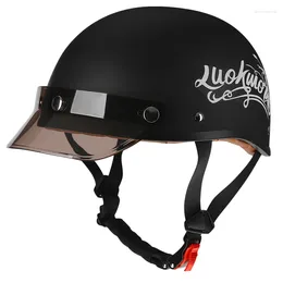 Motorcykelhjälmar Casco Vintage Equipment de Seguridad Half Open Face Safety Retro nedförsbacke