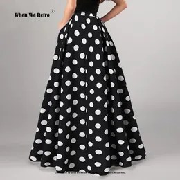 Spódnice 2023 Celmia Women Maxi Bohemian Polka Dot Long Letni Letni Pieszenie wysokiej talii Casual Party