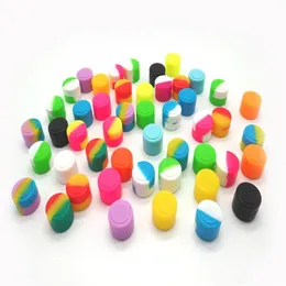 2ml Wax Container 100pcs lot Mini Round Non Stick Silicone Container Dabber Food Grade Wax Jars Dab Storage food grade materials2297