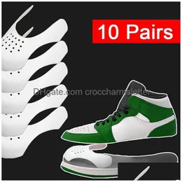 Skodelar Tillbehör 10 Par Anti Wrinkle Protector för sneaker Toe Caps Creas Support Bårförlängare Dhepu