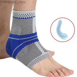 Enkelondersteuning 1PCS Ankbrace Compressieondersteuning Seve Guard met stabiliserende gelpads voor ankachils tendinitis Fasciitis plantaris Pijn Q231125