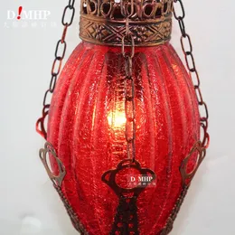 Pendant Lamps Mediterranean Style Decoration Handmade Turkish Light Glass Shades Mosaic Lamp For Bar Coffee Shop