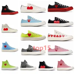 Designer Fashion classic canvas Shoes men womens 1970s all star Sneakers designer Co branded PLAY Love High Low conversitys casual Couples Amis running shoes 36-44