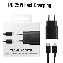 25W Wall adapters Charger with Type C Cable for huawei Samsung Super Quick Charging Adapter Fast Charging