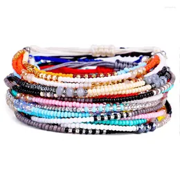 Strand Bohemia Style Thin Beads Armband Multi-Layer Colors Friendship Boho ArmeletsBangles Charm Par Beach Jewelry